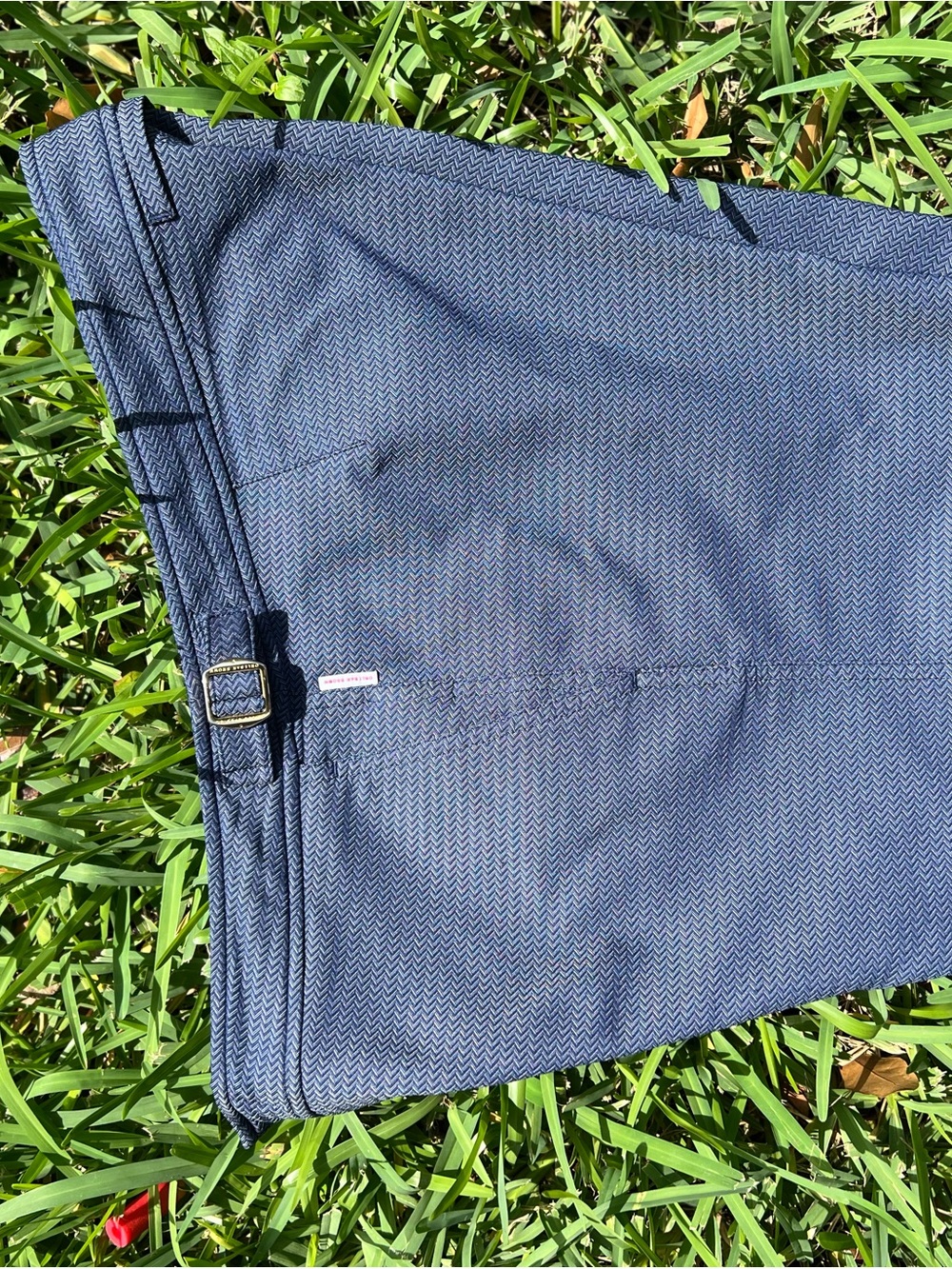 Rare Orlebar Brown Navy Textured Flat Front Shorts - Limited Edition - Picture 4 of 11